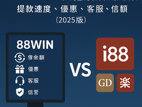 圖片比較 大老爺娛樂城 與其他娛樂城（i88、GD、樂）在出金速度、優惠活動、客服品質與信譽方面的表現，配有圖示與「2025版」標籤，呈現一眼可辨的數位比較圖
