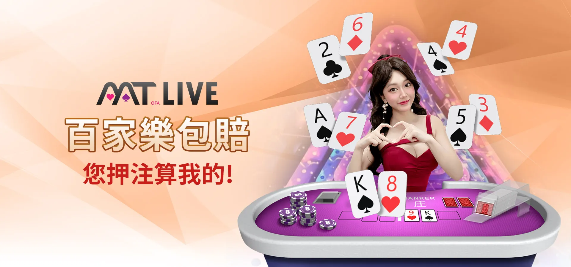 MT百家8點包賠, 最高100%